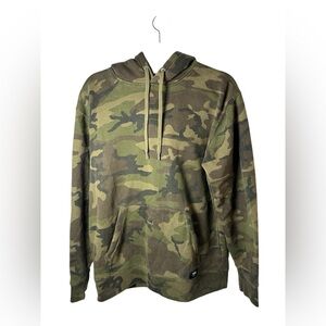 Vans Camo Hoodie Mens Large Pullover Sweatshirt Green Camouflage Kangaroo Pocket